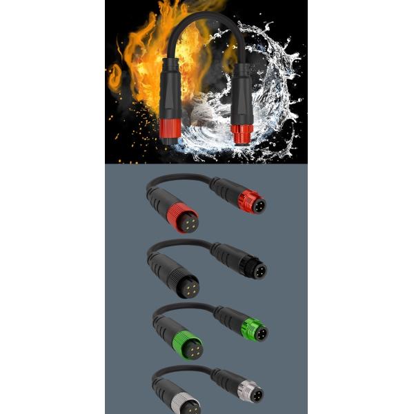 Y Type Waterproof Cable Connector IP67 Rated 500V with PA66 Nylon Material for Secure Connections