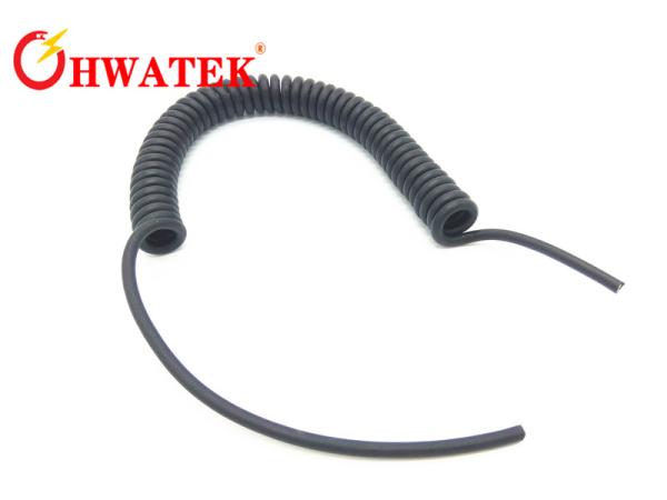Quality Multi Core Curly Retractile Coiled Cords With Tinned / Bare Copper For Telecommunication for sale