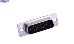 Buy cheap Three Row Db 26 Pin Connector , 180 Degree D Sub Male Connector Copper Alloy product