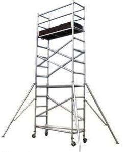 China Silver Color Aluminum Mobile Scaffolding Tower For Construction /  Decoration on sale