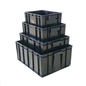 Buy cheap Small ESD Safe Plastic Boxes 350*265*125mm Anti Static Bin Glossy Lamination product