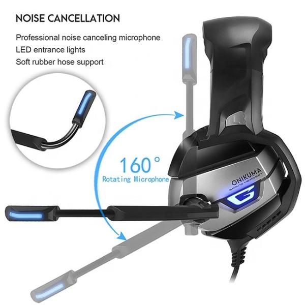 Quality USB Stereo Onikuma 50mm 2.2kohm K5 PC Gaming Headset for sale