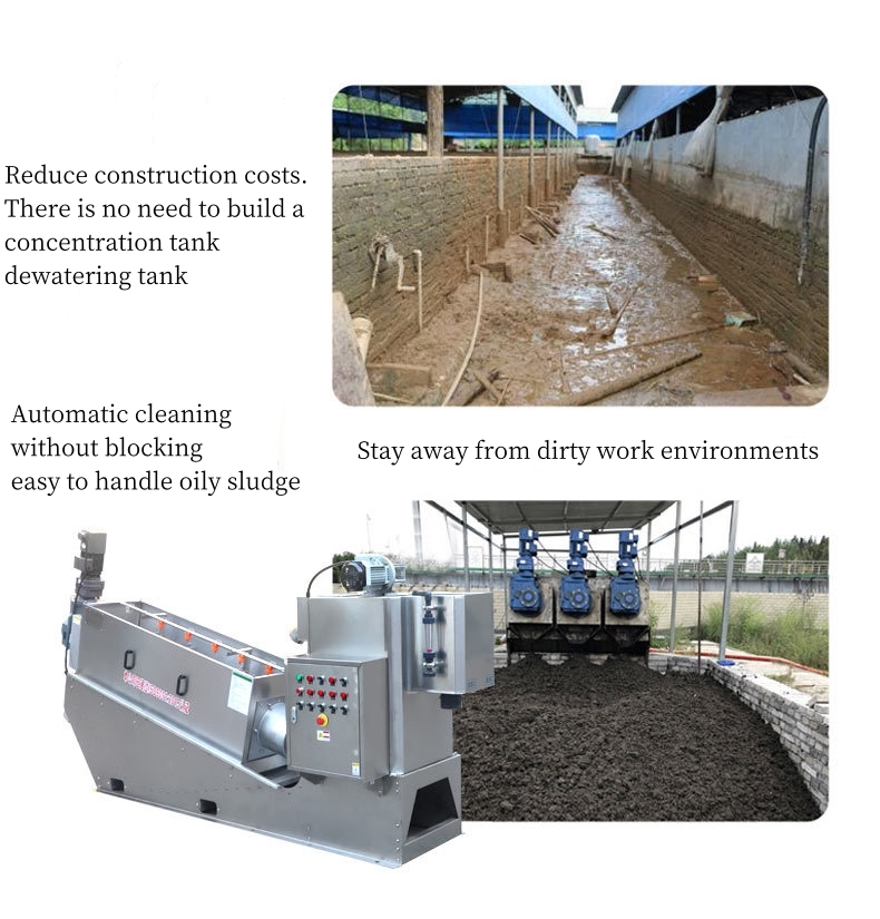 Automatic Running Sludge Reduction System Wastewater Filter Press Dewatering Machine For Biogas Digester Digestate