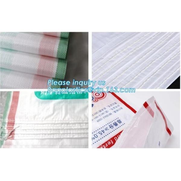 Custom Printed Made Resealable Poly Brown Kraft Paper Transparent Plastic Woven Packaging Bags,Kraft paper pp woven lami