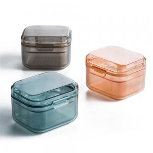 Buy cheap PC Material Denture Bath Box , Cute Denture Cups With Strainer Basket product