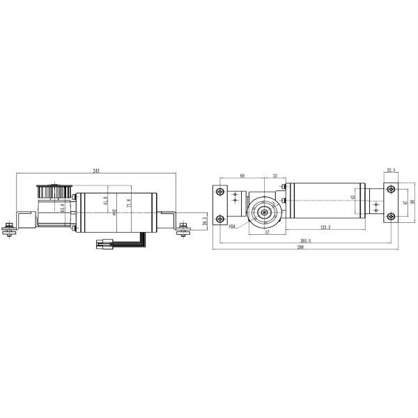 Slim Brushless Direct Current Motor High Efficiency With Special Gearbox