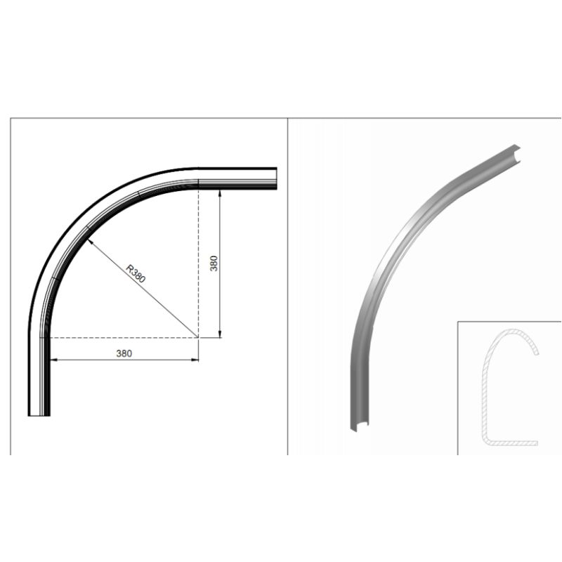 Thickness 1.5-2mm Double Guide Rail Curve Making Machine with 2 Sets of Customized Mould