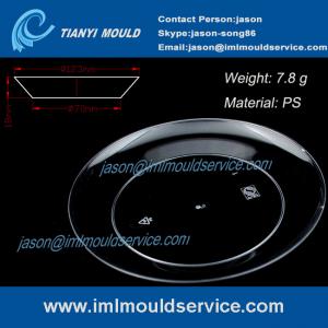Buy cheap 123mm clear disposable plastic dinner plates mould /disposabl plastic picnic plates mould product