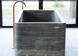 Modern Natural Stone Bathtub Rectangle Shape Marble Stone Polished Finish