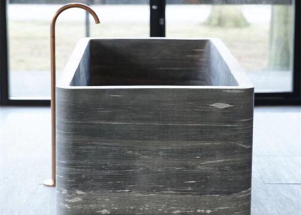 Quality Modern Natural Stone Bathtub Rectangle Shape Marble Stone Polished Finish for sale