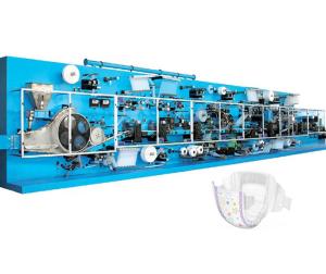 China 300piece/Min 380V 50HZ Diaper Production Plant / Baby Diaper Making Machine Length 450mm on sale