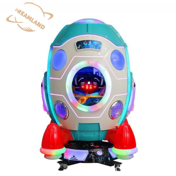 Dreamland New Coin Operated Children Rotating Kiddie Rides Happy Elevating Spacecraft Game Machine