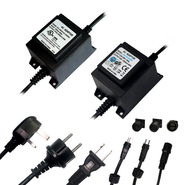 12VAC 2A 24W waterproof transformer AC adapter For Outdoor Waterproof Lighting Water pump Transformer