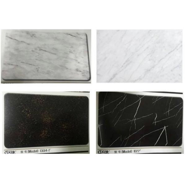Classic Stainless Steel Frame Marble Dining room table set 6 chairs