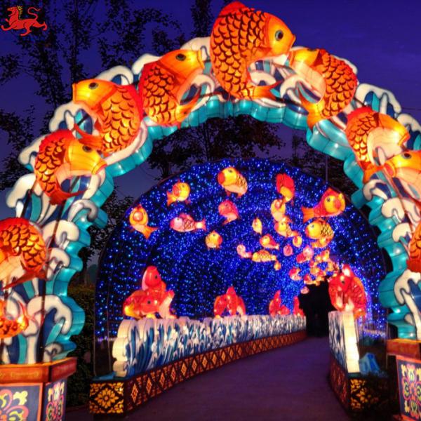 Quality High Density Silk Chinese Lanterns , Custom Colorful Chinese Lanterns for sale