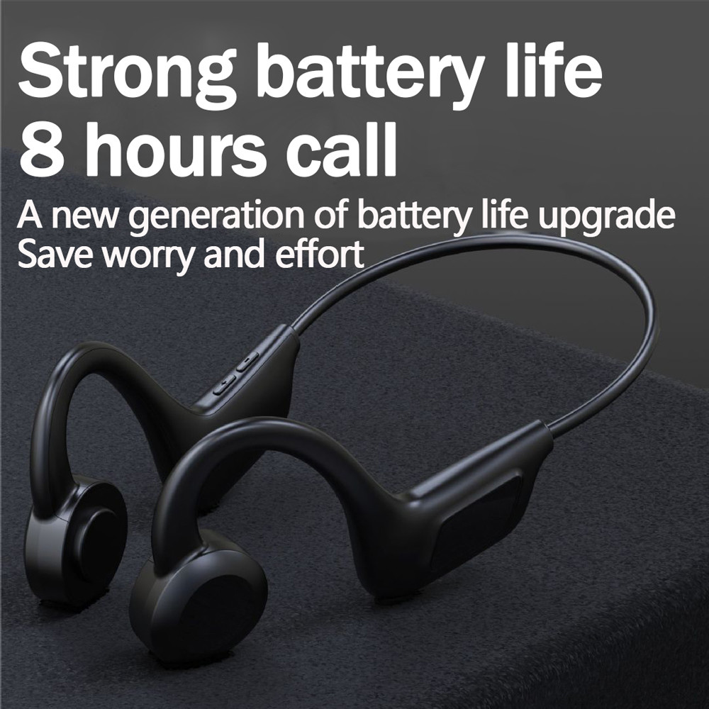 Bone Conduction Wireless Bluetooth Earphone Noise Reduction Waterproof For Run Sports