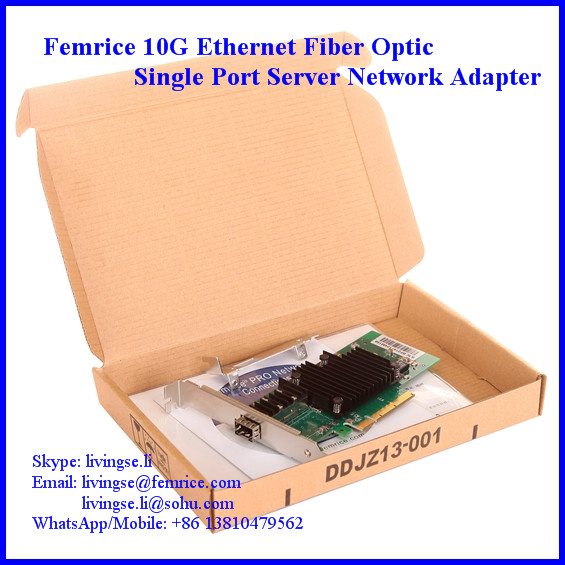 10 Gigabit PCI-Express x8 x16 Bus Type Sinlge Port Server Application NIC SFP+ Network Adapter