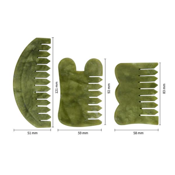Quality Green Jade Comb Gua Sha Comb for sale