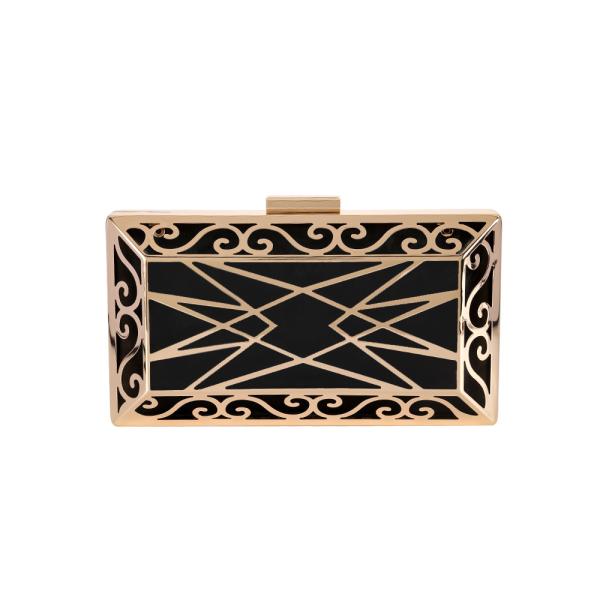 Quality OEM Spikes Pattern Hollow Out Dinner Bag Frame 20*11cm for sale