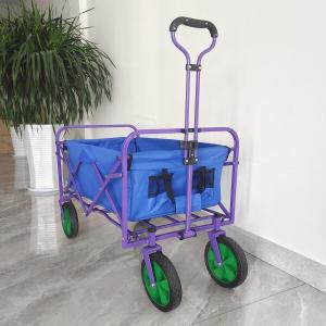 Buy cheap Double Layers Cloth Camping Cart 8 Inch PVC Wheel Portable Hand Trolley Folding Wagon product