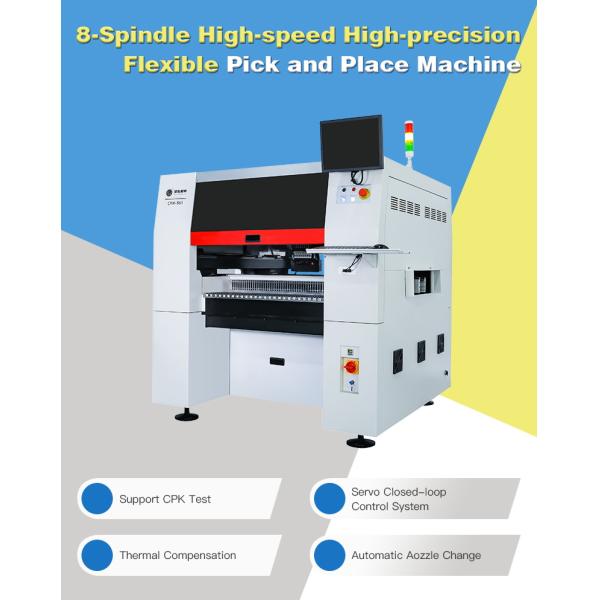 CHM-861 PCB Automatic Pick And Place Machine With 100 NXT 8mm Standard Feeder Stacks