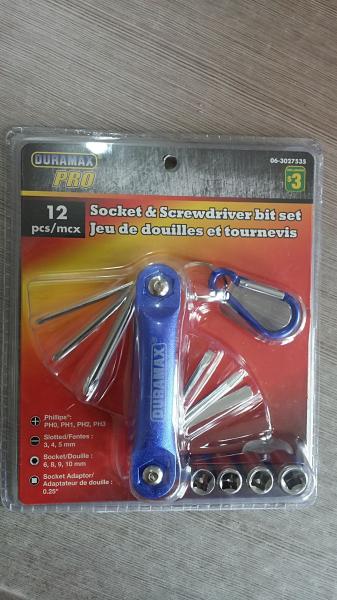 Quality 12 pcs socket & screwdriver bit set,hot & durable. for sale