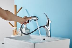 Buy cheap Electroplate Hot Cold Rotatable Wash Basin Faucet For Bathroom product
