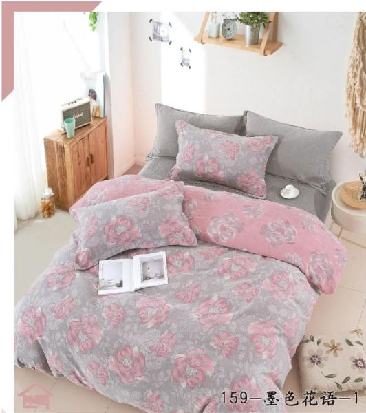 Quality Customized 100%  Double Jacquard Washed Cotton Color Weaving Bedding Set Duvet Cover for sale