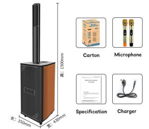 Buy cheap Karaoke Line Array Speaker Bluetooth Portable Outdoor Wireless Speaker With Wheels product