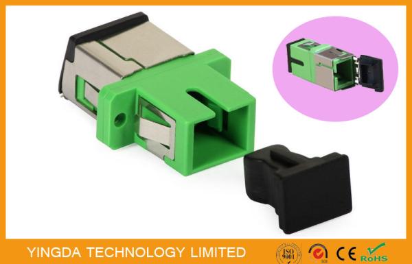 Quality Metal Auto Shutter SC APC Fiber Optical Adaptor Simplex Compliant with ANSI Bellcore for sale