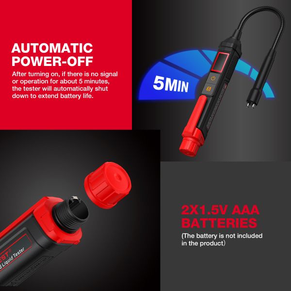 HT663L Brake Fluid Liquid Tester Brake Oil Detecting Pen Automobile Brake Fluid Content Detector