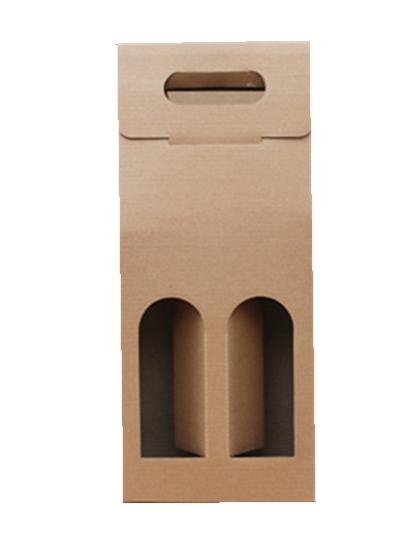 Quality Foldable Corrugate Paper Wine Box with Cut Handle for sale