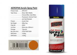 Buy cheap RoHS Aerosol Spray Paint Orange Yellow Color High Elastic Polymer For Plastic product