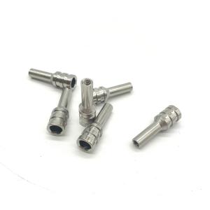 China Gilded CNC Lathe Machining Parts , 316 Stainless Steel Shaft 6x31.6mm on sale