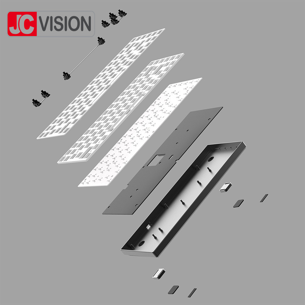 JCVISION 84 Keys Mechanical Keyboard Kits Anti Ghosting CNC Metal Aluminum Frame