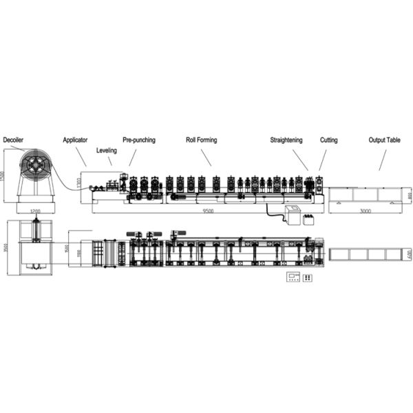 6-8m/Min Automatic PLC Unistrut Channel Roll Forming Machine