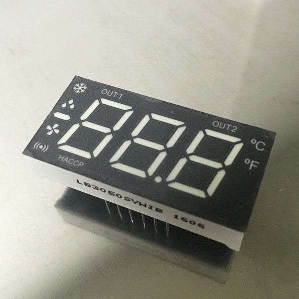 Multi Colour 0.50lnch Triple Digit Seven Segment LED Display For Heating common anode CC/CA longlife time