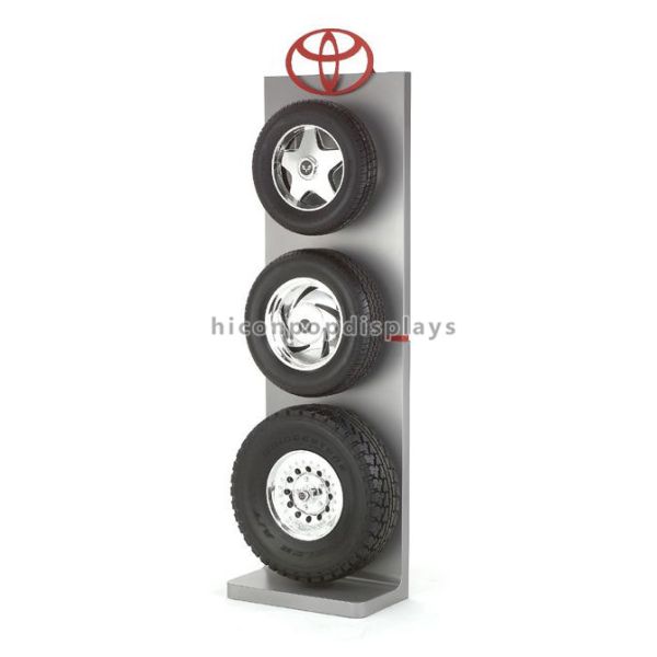 Car Accessories Retail Store Slatwall Display Stands Double Sided With Custom Logo