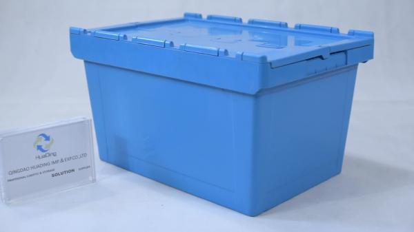Quality Stackable and nestable Plastic shipping Tote Box for Storage or Moving allet crate collaps for sale