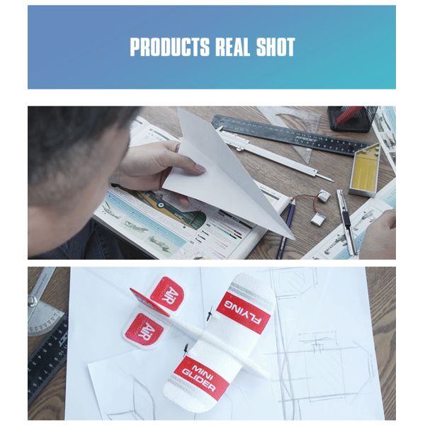 Indoor Mini Glider Foam Remote Control RC Airplane 3.7V Battery Powered