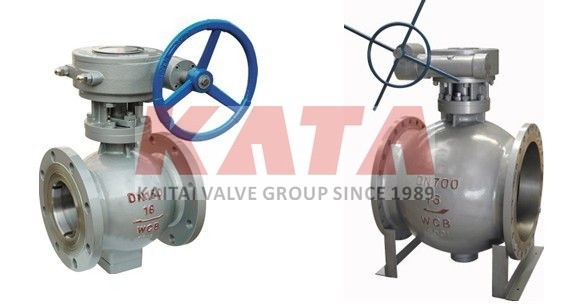 DN400 PN16 WCB Trunnion Mounted Ball Valve for throttling Flow