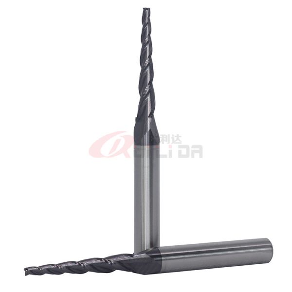 Carbide OEM Conical End Mill 3 Flutes Cnc Milling Cutter For Steel