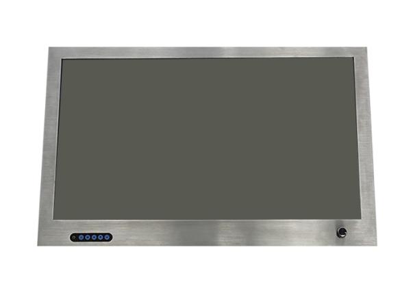 24'' Stainless Steel Monitor Enclosure Front IP65 Waterproof With Brightness