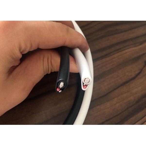Video CCTV RG59 Cable With Power White PVC Round Cover Copper Conductor