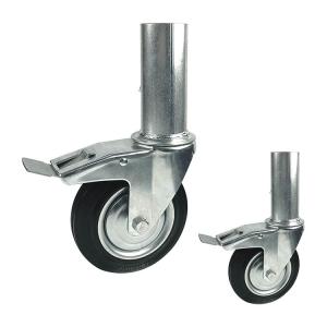 160mm 120kg Capacity Scaffolding Wheel Heavy Duty With Double Brake