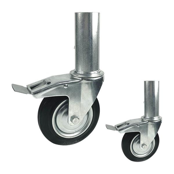 Quality 160mm 120kg Capacity Scaffolding Wheel Heavy Duty With Double Brake for sale