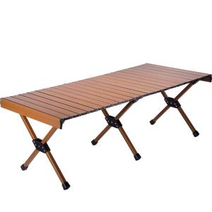 China Outdoor Aluminum Portable Camping Table Lightweight Picnic Table With Egg Roll Table Top on sale