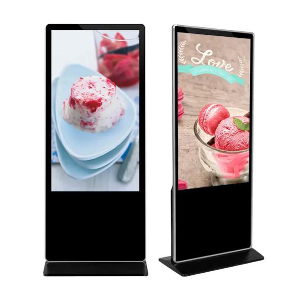 Quality LCD Backlight Standing Digital Screen , Interactive Digital Signage 450cd/2 Brightness for sale