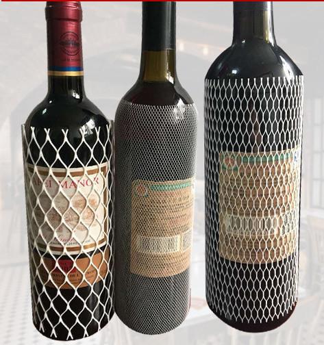 Quality PE Protective Mesh Bottle Sleeves , Plastic Mesh Sleeving For Wine Bottle Net Set for sale