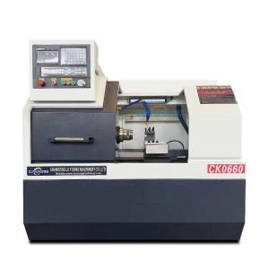 Buy cheap CK0660 Mini CNC Lathe Pipe Thread GSK Controller Flat Bed 380v For Metal product